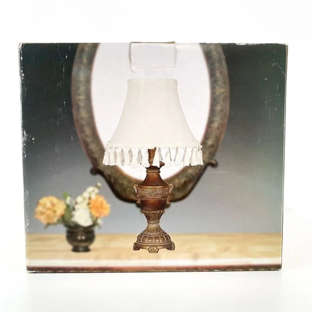 Prestigeline Lamp Tassel Bronze Finish Accent Bellshade MCM VTG Nightstand NEW
